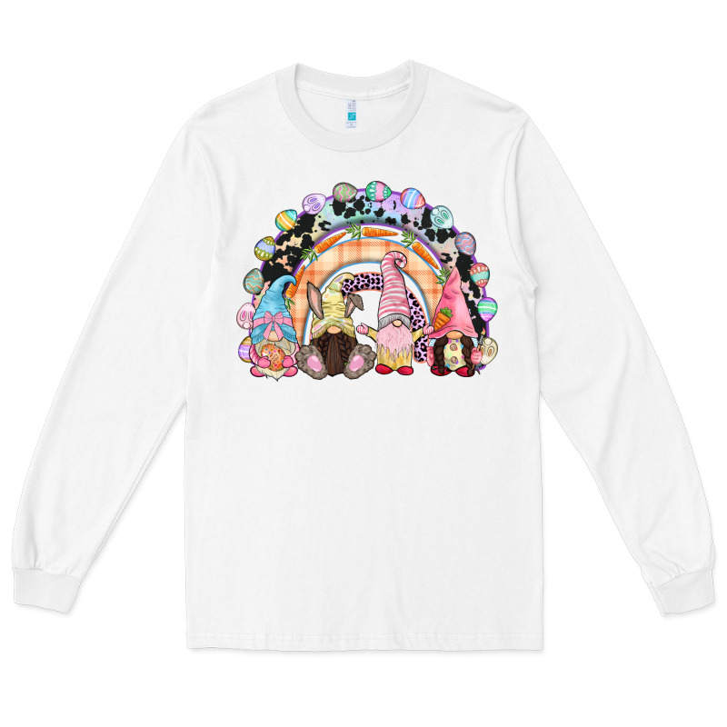 Easter Day Rainbow Gnomes Long Sleeve Tee by CowGirlArtShop | Teevron