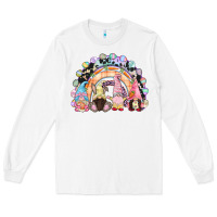 White Easter Day rainbow gnomes Long Sleeve Tee - CowGirlArtShop