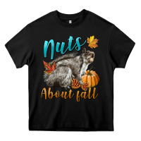 Black Nuts About Fall Squirrel Heavy Core Tee - LillyAllenDesigns