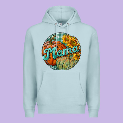 Pumpkin Mama With Background Premium Hoodie Designed By Bundleandbundleshop