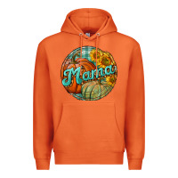 Carrot pumpkin mama with background Premium Hoodie - BundleAndBundleShop