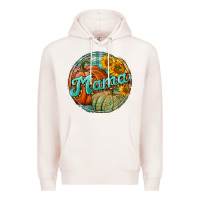 Pale Pink pumpkin mama with background Premium Hoodie - BundleAndBundleShop