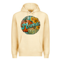 Pina Colada pumpkin mama with background Premium Hoodie - BundleAndBundleShop
