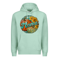 Seafoam pumpkin mama with background Premium Hoodie - BundleAndBundleShop