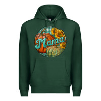 Sports Green pumpkin mama with background Premium Hoodie - BundleAndBundleShop
