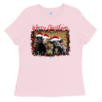 Merry Christmas Cows Ladies Tee | Teevron