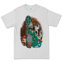Dove Grey Western Cowhide Cactus Premium Tee - Bettercallsaul