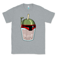 Heather Grey bubble fett boba tea funny sci fi pun pearl milk tea gift t shirt Classic Tee - minhPixels