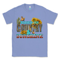 Colony Blue Raised on Country and Sunshine Classic Tee - texasbilliewilder