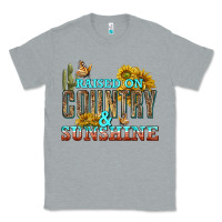 Heather Grey Raised on Country and Sunshine Classic Tee - texasbilliewilder