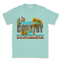 Seafoam Raised on Country and Sunshine Classic Tee - texasbilliewilder