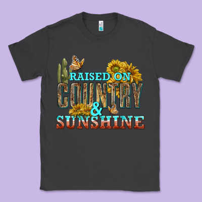 Raised On Country And Sunshine Classic Tee Designed By Texasbilliewilder