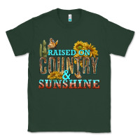 Sports Green Raised on Country and Sunshine Classic Tee - texasbilliewilder