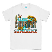White Raised on Country and Sunshine Classic Tee - texasbilliewilder