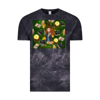 Cloud Black wizard girl with magic Vintage Tee - TumblerDesignByShophia
