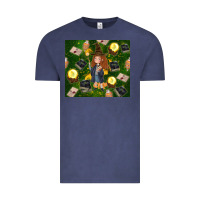 Vintage Denim wizard girl with magic Vintage Tee - TumblerDesignByShophia