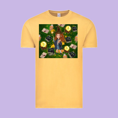 Wizard Girl With Magic Vintage Tee Designed By Tumblerdesignbyshophia