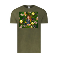 Vintage Olive wizard girl with magic Vintage Tee - TumblerDesignByShophia