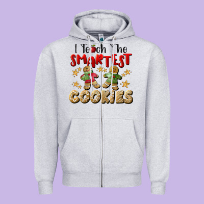 I Teach The Smartest Cookies Zipper Hoodie Designed By Lillyallendesigns