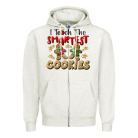 Oatmeal Heather I Teach The Smartest Cookies Zipper Hoodie - LillyAllenDesigns