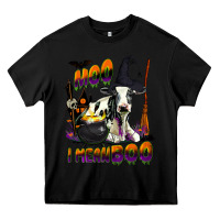 Black Moo I Mean Boo Holstein Cow Heavy Core Tee - LillyAllenDesigns