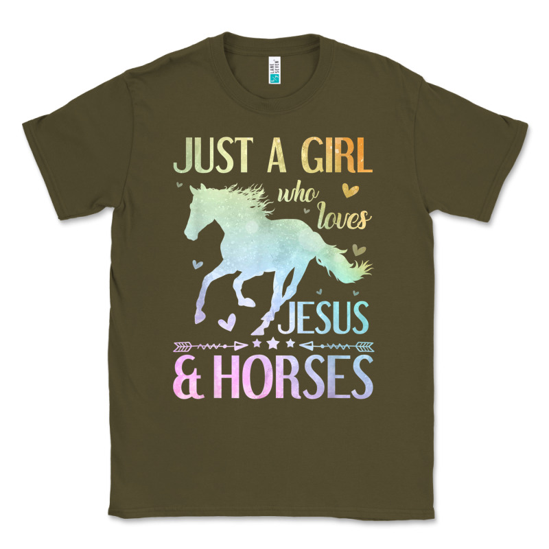 Jesus And Horses, Horse Gifts For Girls, Women Classic Tee by minhPixels | Teevron