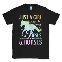 Black Jesus And Horses, Horse Gifts For Girls, Women Classic Tee - minhPixels