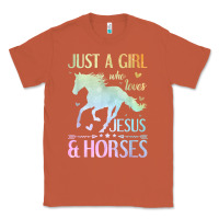 Copper Jesus And Horses, Horse Gifts For Girls, Women Classic Tee - minhPixels