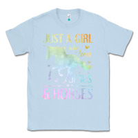 Dusty Blue Jesus And Horses, Horse Gifts For Girls, Women Classic Tee - minhPixels