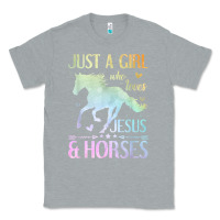 Heather Grey Jesus And Horses, Horse Gifts For Girls, Women Classic Tee - minhPixels