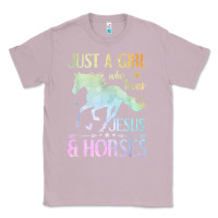 Lilac Jesus And Horses, Horse Gifts For Girls, Women Classic Tee - minhPixels