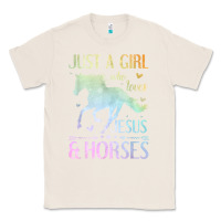Natural Jesus And Horses, Horse Gifts For Girls, Women Classic Tee - minhPixels