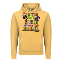 Vintage Mustard this witch can be bribed with chocolate Vintage Hoodie - CowGirlArtShop