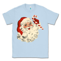 Dusty Blue santa vintage face Classic Tee - minhPixels
