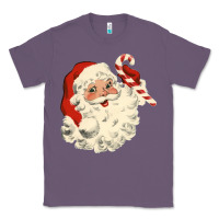Lavender santa vintage face Classic Tee - minhPixels