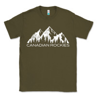 Army Green Canadian Rockies Gift Canada Rocky Mountains Souvenir Classic Tee - minhPixels