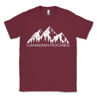 Burgundy Canadian Rockies Gift Canada Rocky Mountains Souvenir Classic Tee - minhPixels