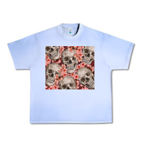 Grape Ice skulls and flowers Urban Heavy Tee - TumblerDesignByShophia