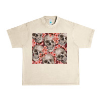Sandshell skulls and flowers Urban Heavy Tee - TumblerDesignByShophia