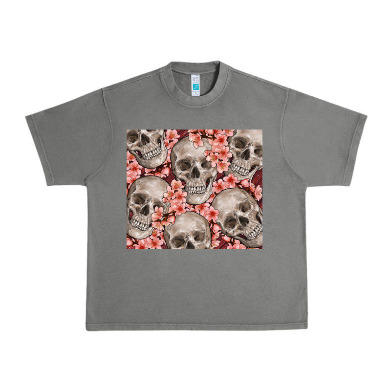 Skulls And Flowers Urban Heavy Tee by TumblerDesignByShophia | Teevron