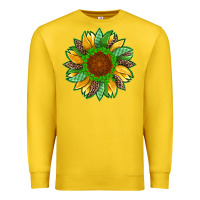 Lemon st patricks sunflower with leopard  shamrock and glitter Premium Sweatshirt - Artiststas