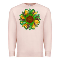 Pale Pink st patricks sunflower with leopard  shamrock and glitter Premium Sweatshirt - Artiststas