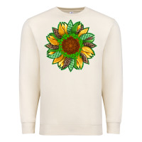 Sandshell st patricks sunflower with leopard  shamrock and glitter Premium Sweatshirt - Artiststas