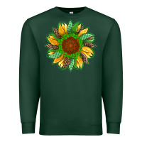 Sports Green st patricks sunflower with leopard  shamrock and glitter Premium Sweatshirt - Artiststas