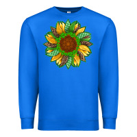 True Royal st patricks sunflower with leopard  shamrock and glitter Premium Sweatshirt - Artiststas