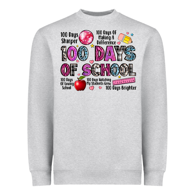 100 Days Of School Heavyweight Sweatshirt by LillyAllenDesigns | Teevron