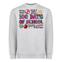 Heather Grey 100 days of school Heavyweight Sweatshirt - LillyAllenDesigns