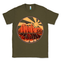 Army Green Retro Vintage Sedona Arizona Hiking Sunset Dawn Gift Classic Tee - minhPixels