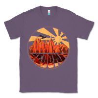 Lavender Retro Vintage Sedona Arizona Hiking Sunset Dawn Gift Classic Tee - minhPixels