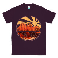 Plum Retro Vintage Sedona Arizona Hiking Sunset Dawn Gift Classic Tee - minhPixels